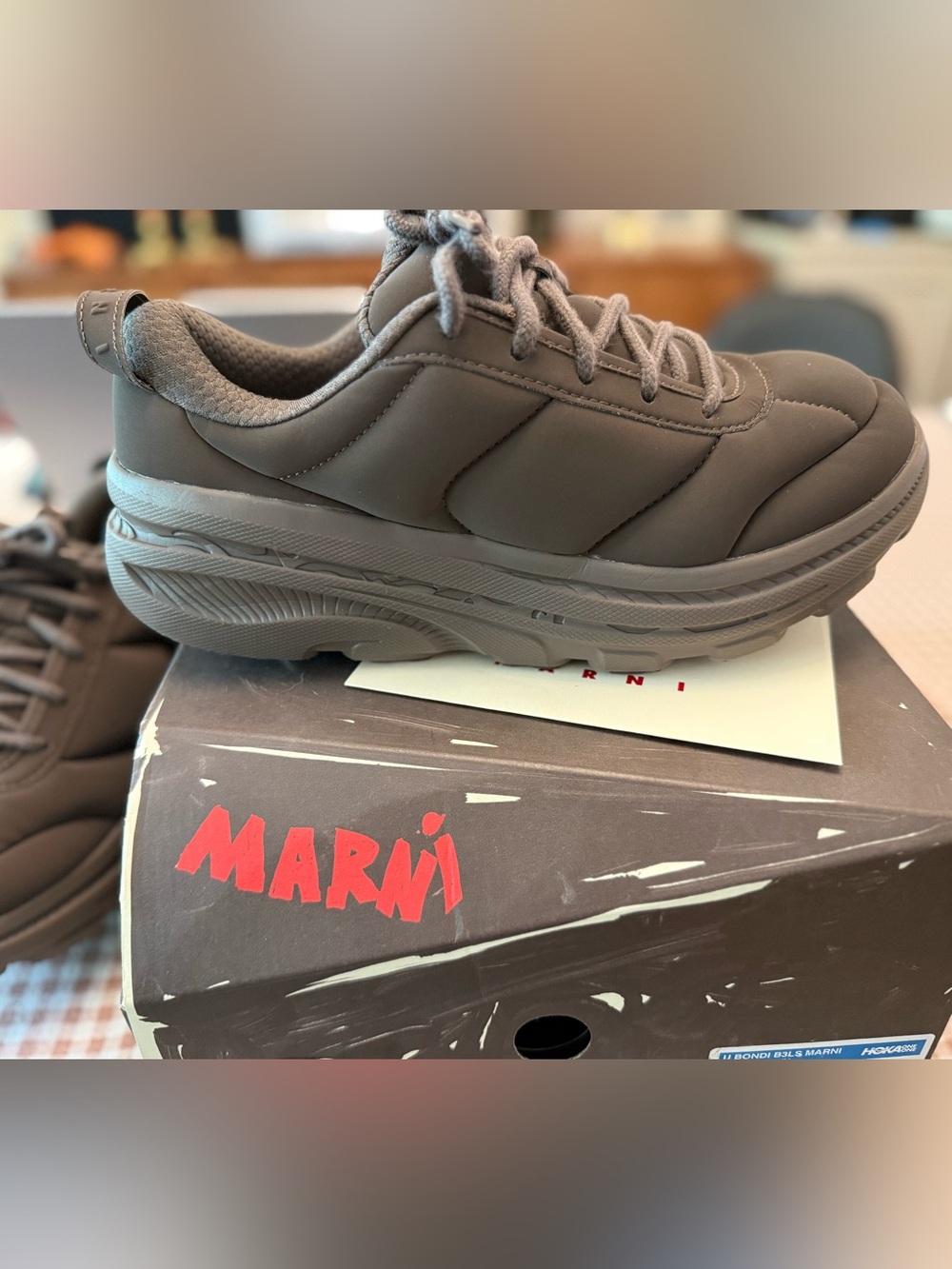 Hoka One One x Marni Bondi B3LS sneakers in the "Bracken" NEW IN BOX 9